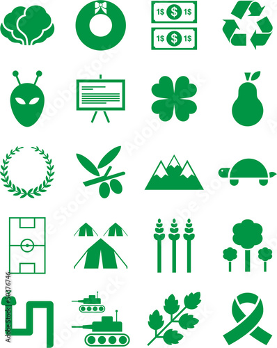 Green icons