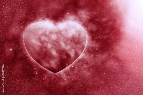 Concept, Planet of the love in beautiful space