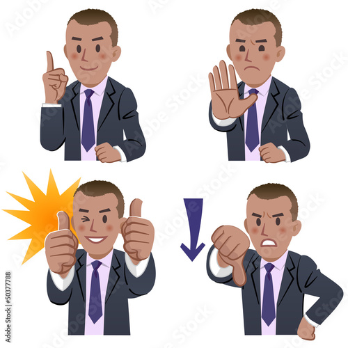 African businessman expressions