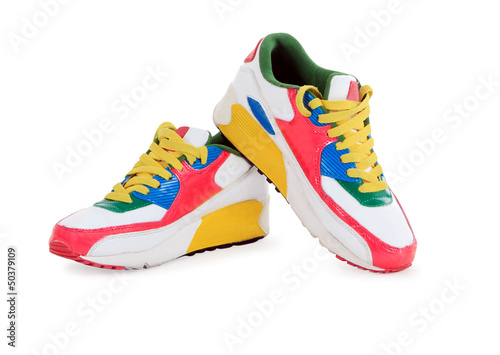 Sport shoes pair on a white background