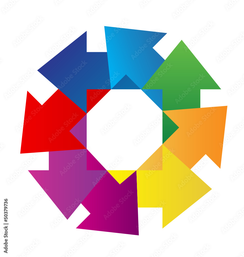 Abstract geometric arrows logo Abstract geometric arrows logo