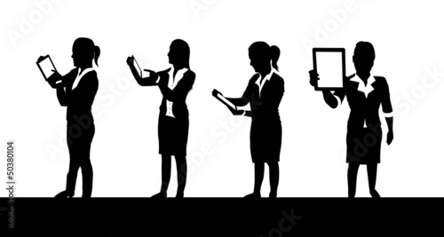 business women tablet background