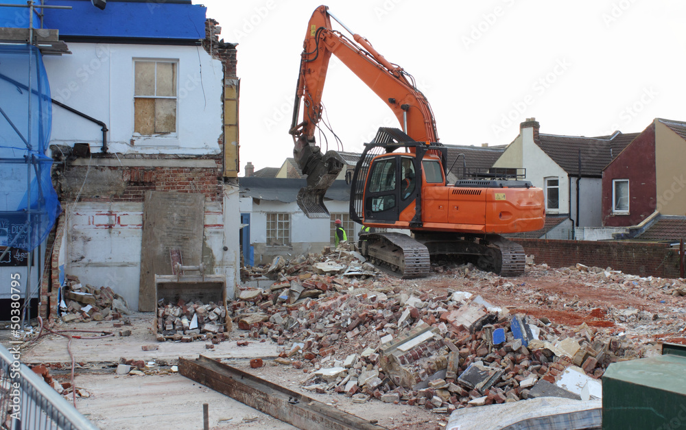The demolition of another old public house in england The demolition of another old public house in england