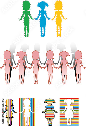 sagome di carta colorata
