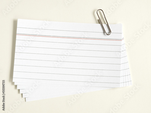note cards with clip