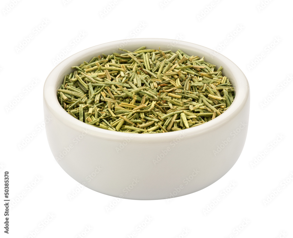Dried Rosemary on white background