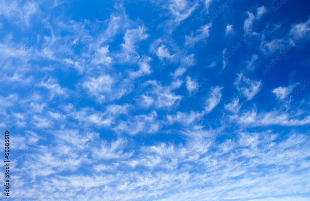 sky with cirrocumulus  clouds - obrazy, fototapety, plakaty 