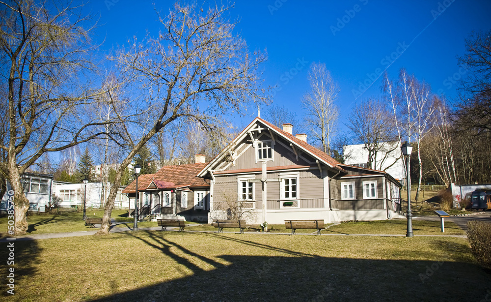 Obraz premium Vilnius and house where saint sister faustina lived