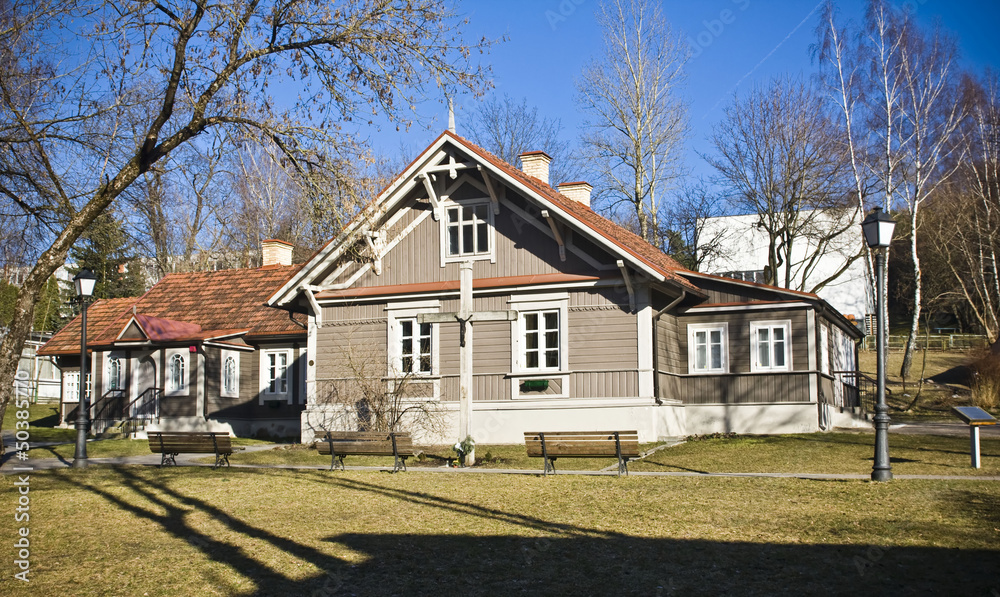 Obraz premium Vilnius and house where saint sister faustina lived