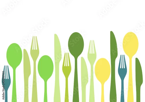 Naklejka na ścianę sztućce
