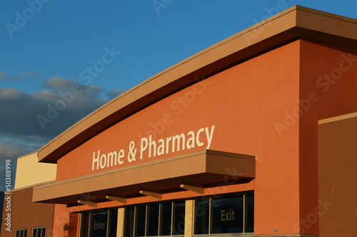 Home and pharmacy sign