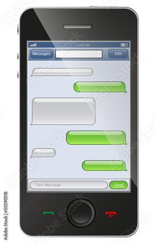 phone with chat template
