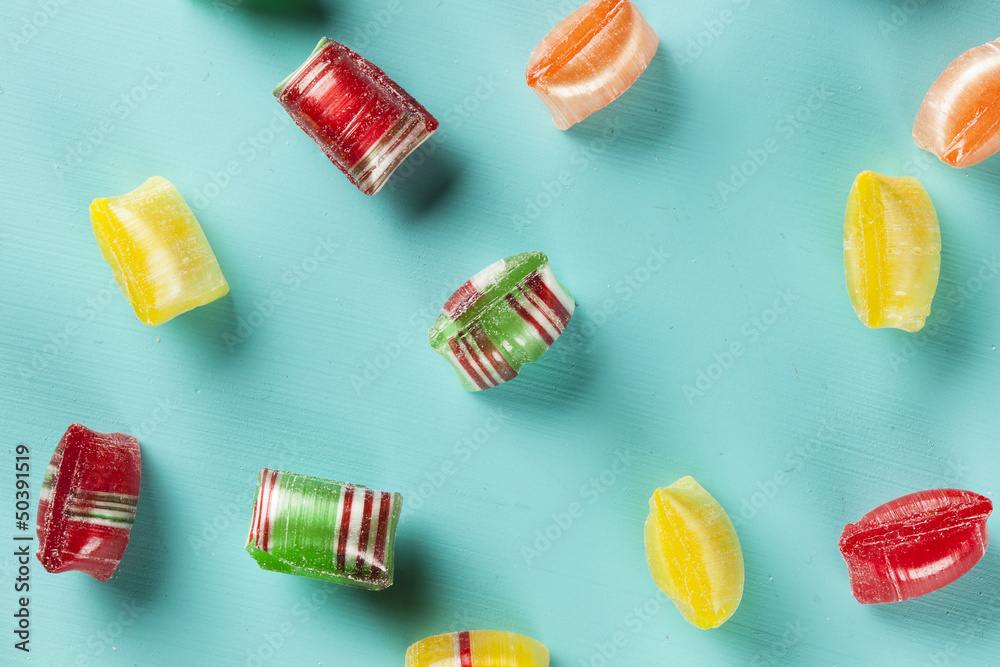 Obraz premium Colorful Sweet Hard Candy Mints