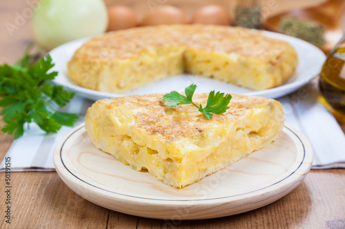 Spanish Omelette. By far the most popular Spanish tapa