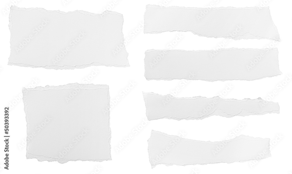 white paper ripped message background