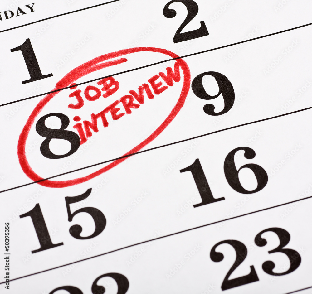 calendar with a marked date marker job interview Stock Photo Adobe Stock