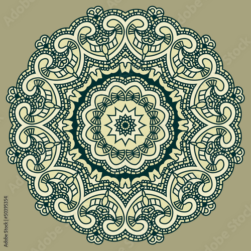 Vector round decorative design element
