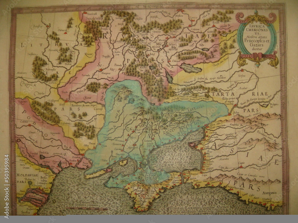 Obraz premium Old Crimea map