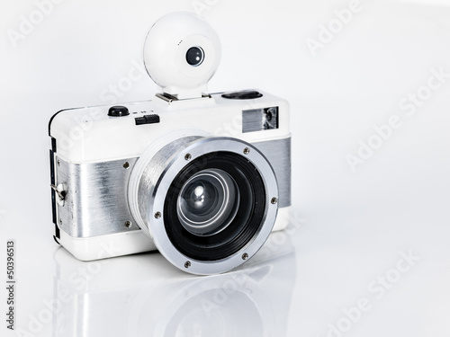 lomography camera on white background.