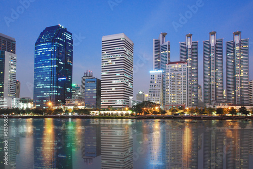 Bangkok city at twilight