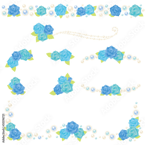 blue rose decoration