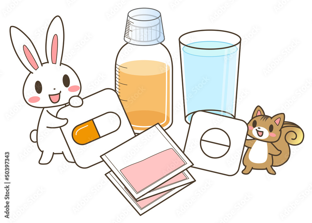 飲み薬と動物たち Stock イラスト Adobe Stock