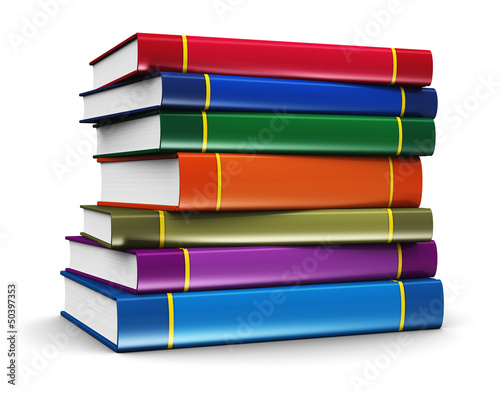 Wallpaper Mural Stack of color books Torontodigital.ca