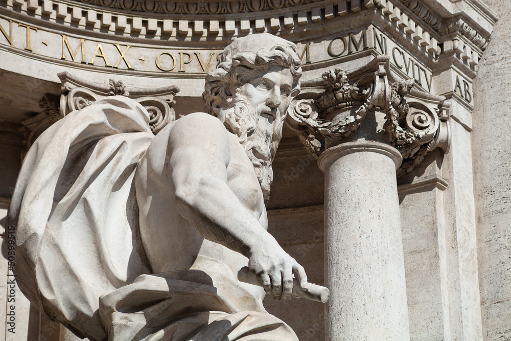Obraz premium Ocean statue detail at Fontana di Trevi