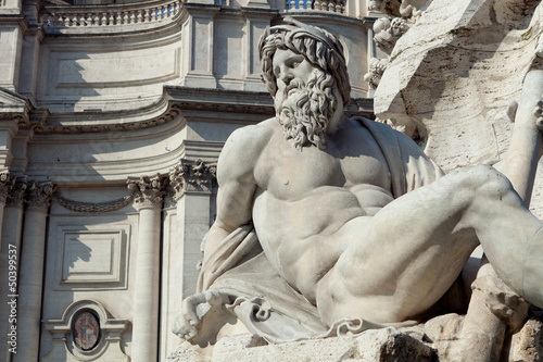 Fountain of Four Rivers (Gange Detail)