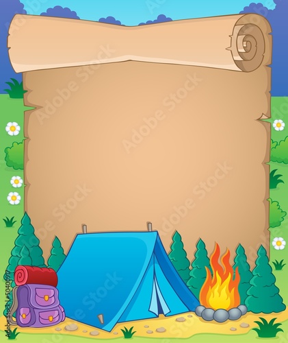 Camping theme parchment 1