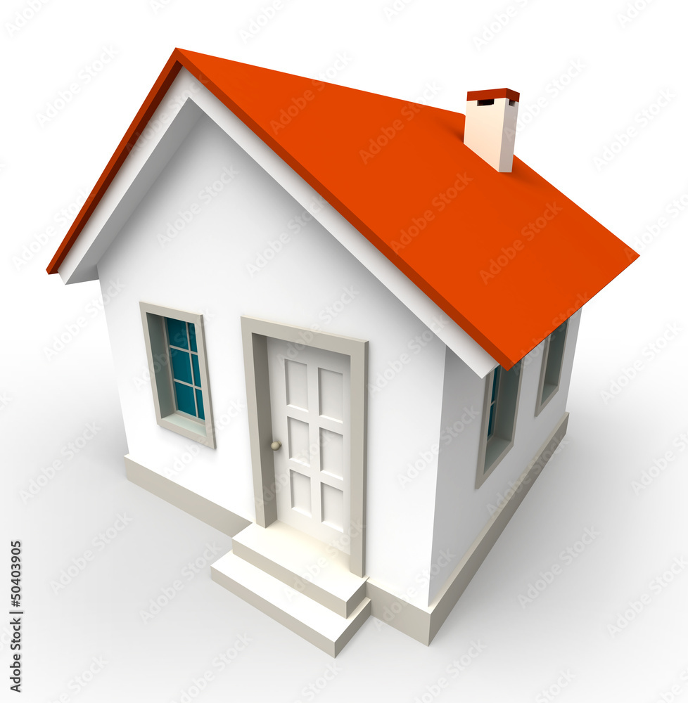 house model with red roof house model with red roof