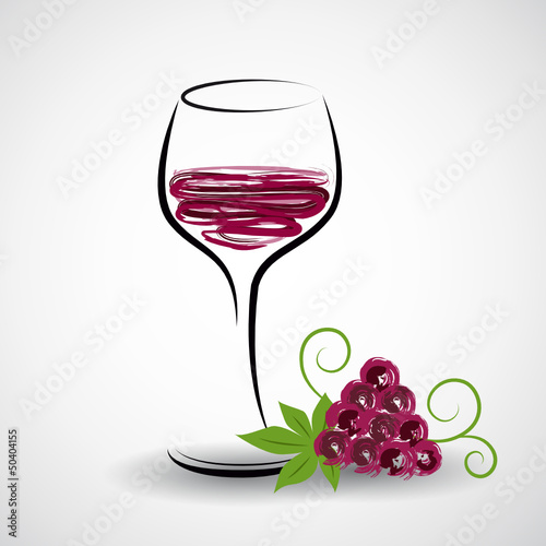 rotwein mit trauben