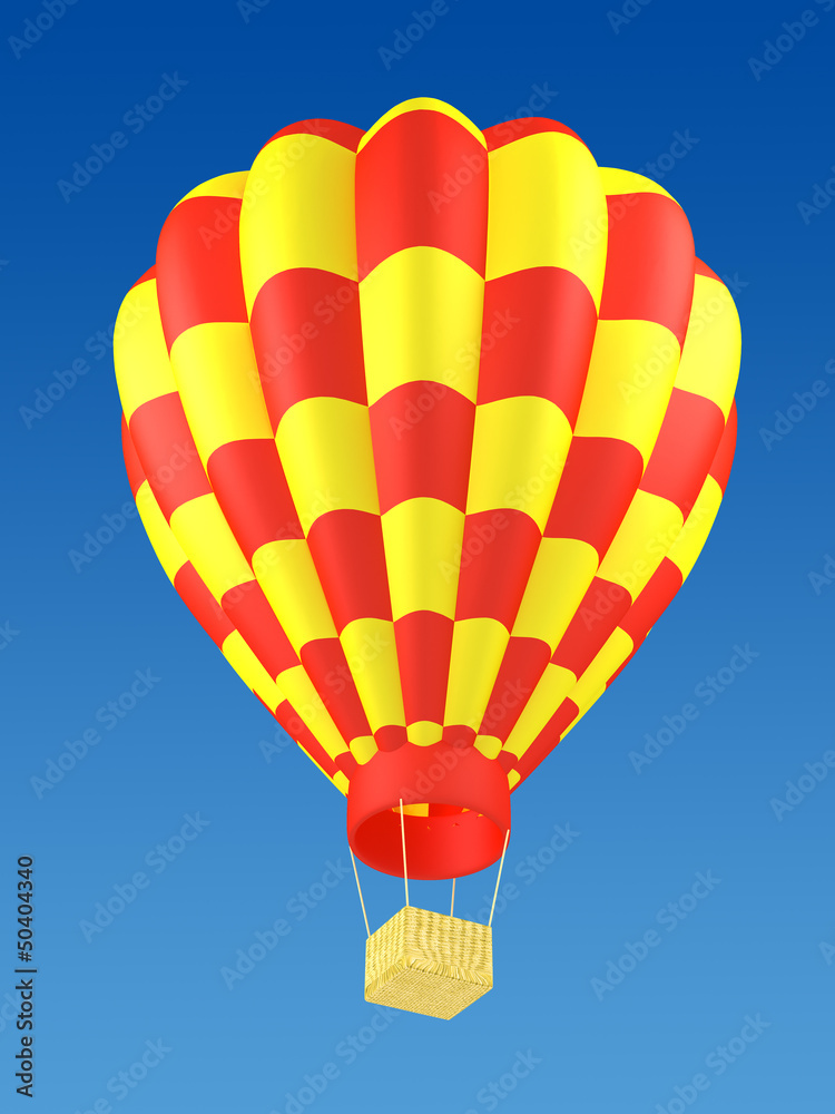 Fototapeta premium Red and yellow hot air balloon