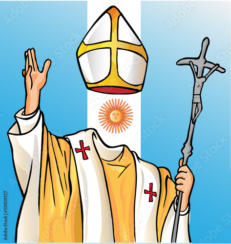 new pope with argentina flag