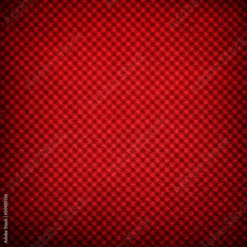 red leather with grid pattern