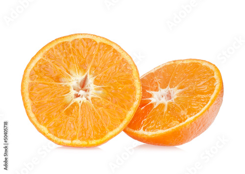 Fresh tangerines  isolated on white background