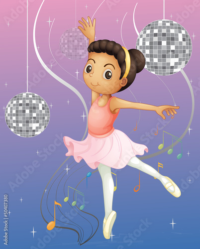 A ballet dancer with disco lights