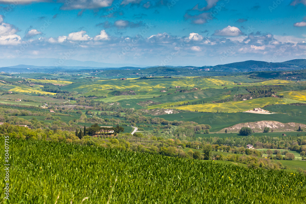 Outdoor Tuscan Hills Landscape