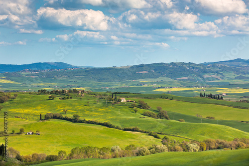Outdoor Tuscan hills landscape