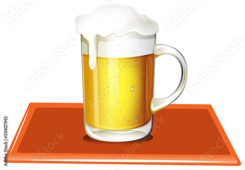 A mug full of cold beer