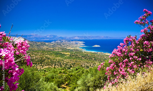 Turquise water of bay on Crete, Greece photo