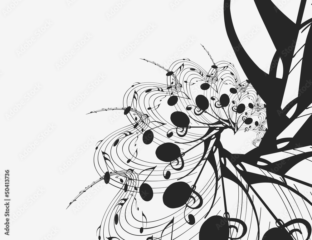 Fototapeta premium Music notes for design use, vector illustration