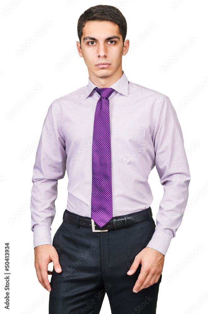 Male model with shirt isolated on white Male model with shirt isolated on white