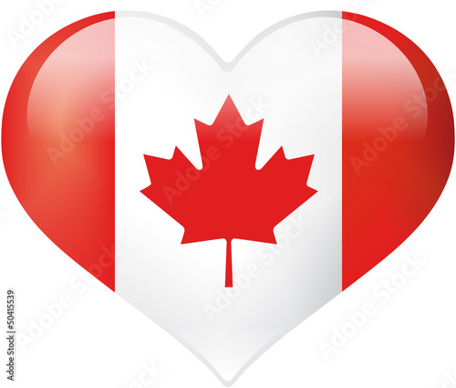 Canadian flag heart