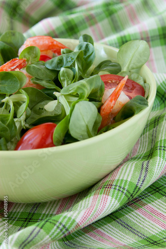 Salad with shrimps
