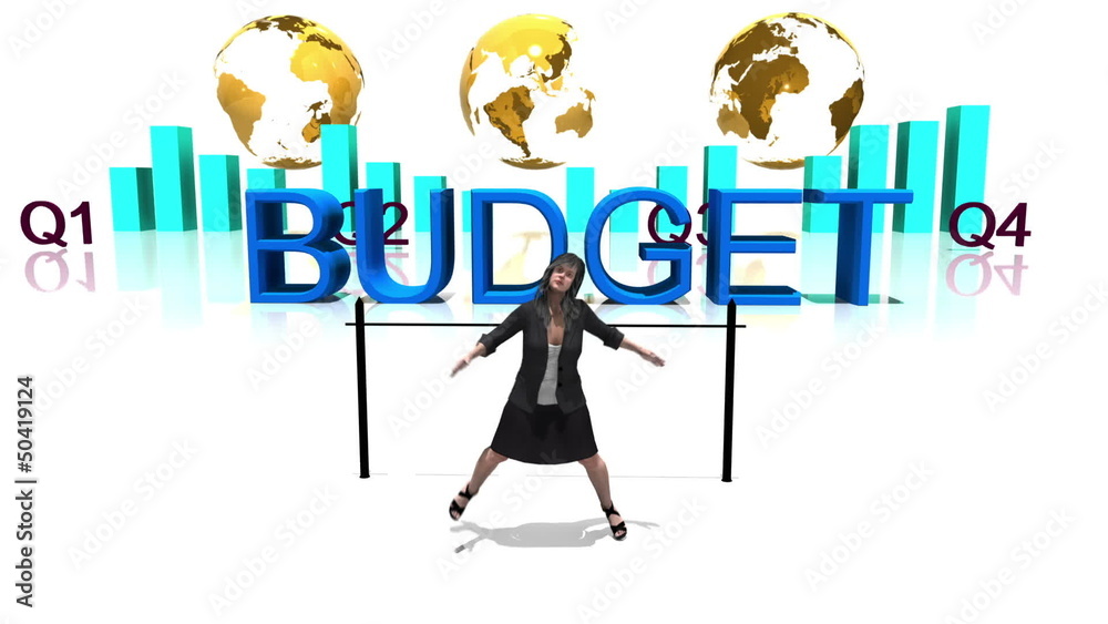 Business Woman Limbos under Budget Business Woman Limbos under Budget