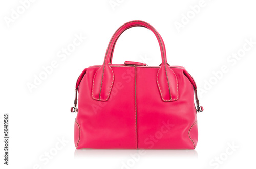 Nice elegant woman bag isolated on the white
