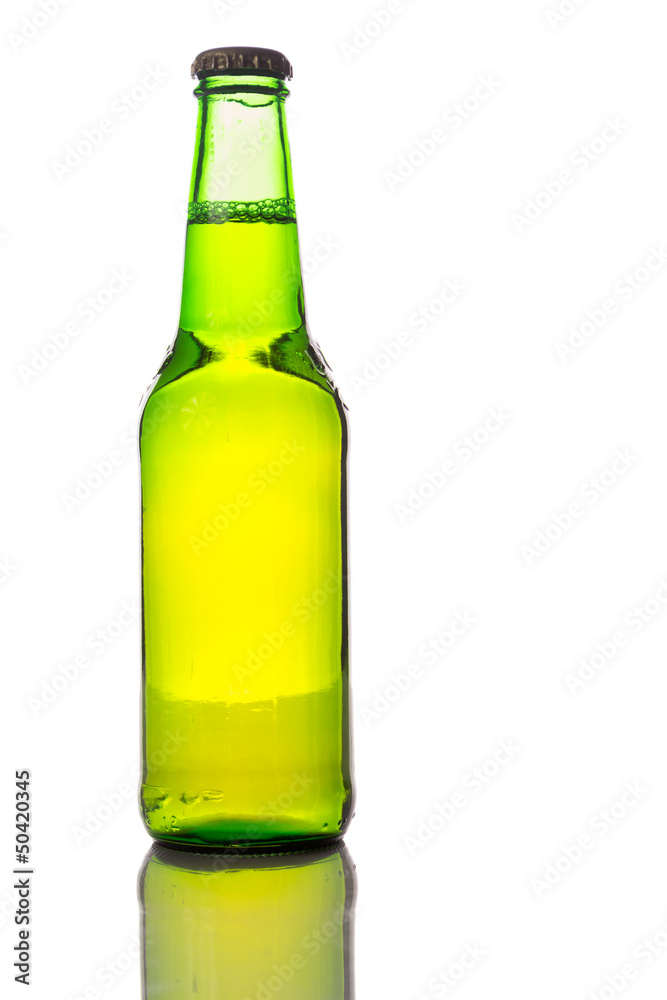 Bottle of beer isolated on a white background. Bottle of beer isolated on a white background.