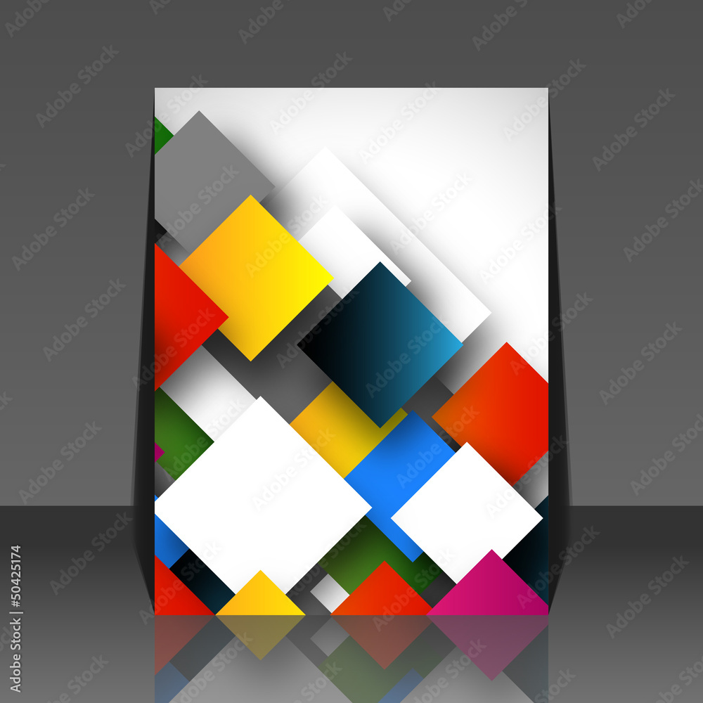 Colorful square empty background - blank quadrat vector design -