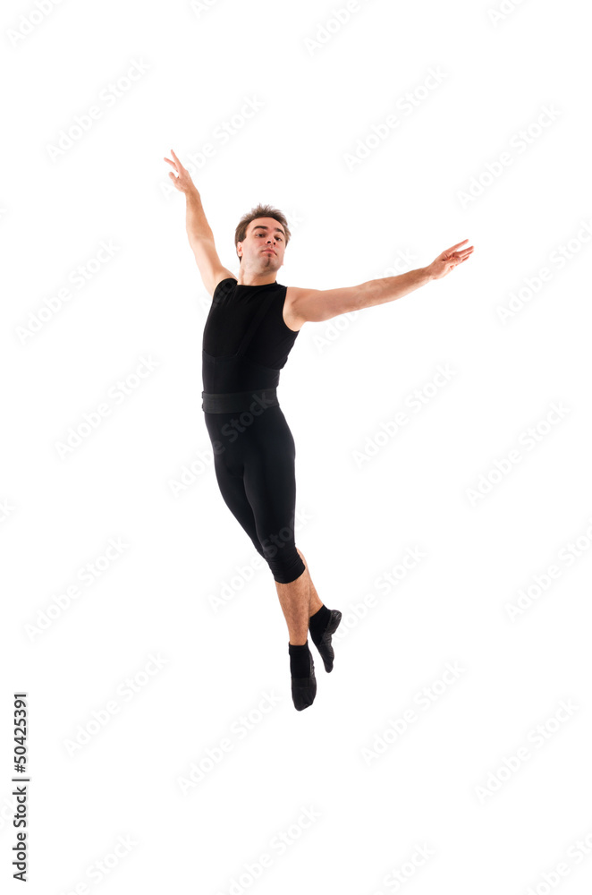 Dancer isolated on the white background